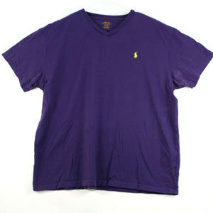 Polo Ralph Lauren Mens Vintage T-Shirt V-Neck